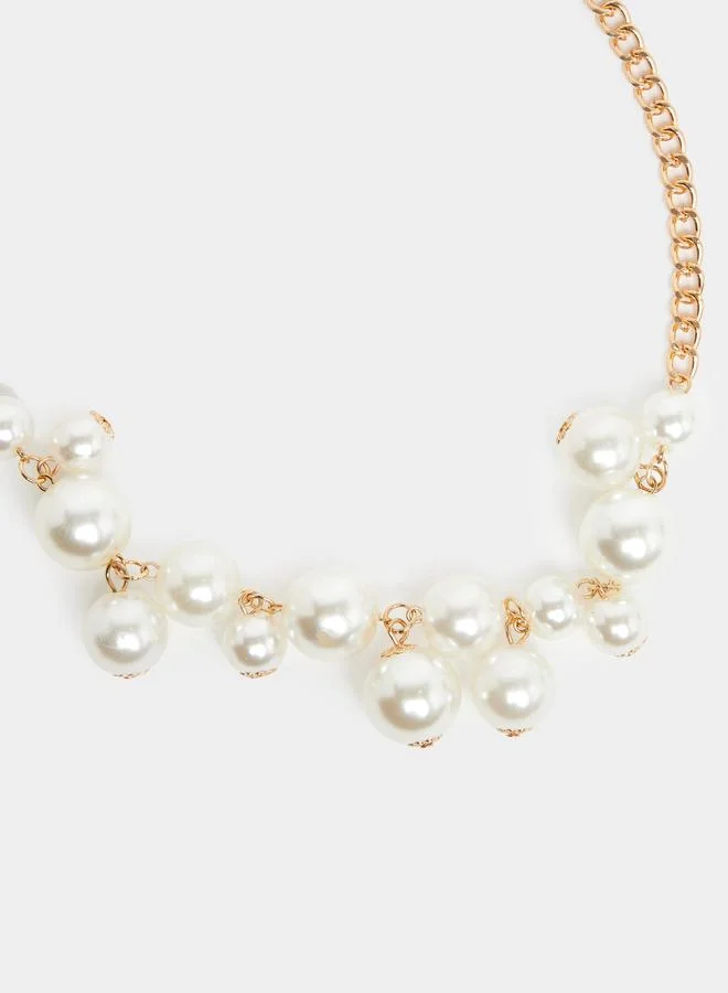 Styli Set of 2 - Faux Pearl Necklace with Earring